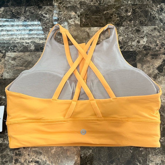 LULULEMON ENERGY HIGH NECK BRA ZIP ORANGE COLOR NWT - Picture 3 of 10